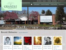 Tablet Screenshot of grandlefuneralhome.com